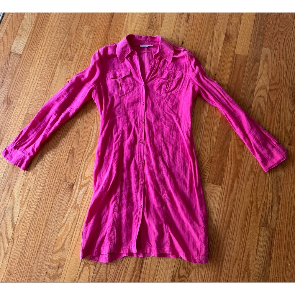 Vintage Calypso | Christiane Celle | Linen | Shirt Dress |  XS